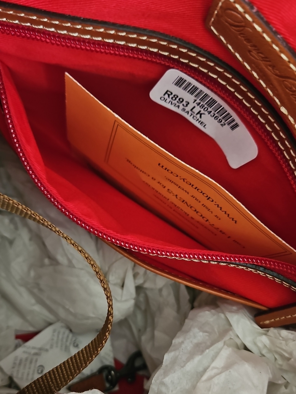 Dooney & Bourke Light Pink Olivia Leather Satchel Bag - Picture 7 of 16